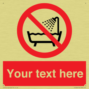 Custom Do not use this device in a bathtub shower or water-filled reservoir